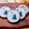 1901 Maine Flag Wood Slice Ornament